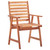 Outdoor Chair Set of 3 Natural wood Solid acacia wood Standard A949-3064349