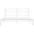 Metal Bed Frame White Powder-coated steel 59.1x78.7 in King Size A949-372328