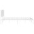 Bed Frame White Steel Full Bed Frame Rectangular Modern A949-374296