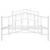 Bed Frame White Powder-Coated Steel Twin Bed Frame Rectangular A949-373851