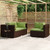 Garden Lounge Set Brown, Green A949-317560