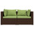 Garden Lounge Set Brown, Green A949-317560