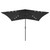 Garden Parasol Black Polyester 6.6 x 9.8 ft Foldable A949-313792