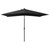 Garden Parasol Black Polyester 6.6 x 9.8 ft Foldable A949-313792