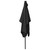 Garden Parasol Black Polyester 6.6 x 9.8 ft Foldable A949-313792