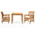 Garden Dining Set Wooden Solid acacia wood Seats 2 A949-3058082