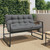 Garden Bench Anthracite, Black Powder-coated steel, Textilene A949-4009299