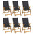 Garden Chair Set of 6 Anthracite, Brown A949-3064119