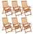 Garden Chair Set of 6 Anthracite, Brown A949-3064119