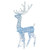 Reindeer Christmas Decoration Set of 2 Cool White Acrylic Large A949-3154345