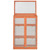 Greenhouse Wooden Wood and Polycarbonate board 29.5x18.5x42.9 in A949-170646