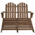Garden Chair Brown Solid Fir Wood 2-seater Detachable A949-315911