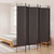 6-Panel Room Divider Brown 94.5"x86.6" Fabric A949-350175