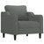 Sofa Chair Dark Grey Fabric (100% polyester), metal, textilene A949-359344