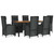 Garden Dining Set Black A949-3185078