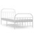 Bed Frame White Powder-Coated Steel Single Bed Bed Frame A949-353697