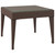 Side Table Brown Poly Rattan, Tempered Glass 19.7x19.7x15.0 in A949-319403