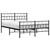 Metal Bed Frame Black Powder-Coated Steel King Size A949-355679