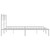 Bed Frame White Steel King Size Bed Frame Rectangular A949-355514