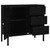 Sideboard Black Steel Medium Sideboard Rectangular Modern A949-336073