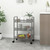 3-Tier Kitchen Trolley Gray 18.1"x10.2"x25.2" Iron A949-336324