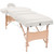 3-Zone Folding Massage Table and Stool Set 3.9" Thick White A949-110156