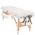 3-Zone Folding Massage Table and Stool Set 3.9" Thick White A949-110156