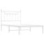 Bed Frame White Powder-Coated Steel Twin Bed Frame Rectangular A949-353580