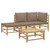Garden Lounge Set Taupe Bamboo Medium Modular Garden Lounge Set A949-3155112