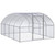 Chicken Coop Silver Galvanized Steel Large Durable Chicken Coop A949-3095464