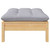 Garden Lounge Set Grey, Natural Wood Solid Pinewood, 100% Polyester A949-3096165