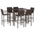 Garden Bar Set Brown PE rattan, powder-coated steel, tempered glass A949-3187656