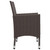 Dining Set Brown Solid Acacia wood, PE Rattan, Powder-coated steel A949-3067858