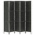 5-Panel Room Divider Black 76"x63" Water Hyacinth A949-247352
