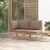Garden Lounge Set Taupe, Natural Bamboo A949-362284