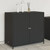 Garden Storage Cabinet Black PE Rattan Medium Durable A949-365543