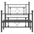 Bed Frame Black Steel Single Bed Frame Rectangular Modern A949-374352