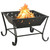 Fire Pit with Poker 24.4" XXL Steel A949-311893