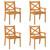 Garden Dining Set Natural wood Solid Acacia wood Medium A949-3058002