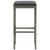 Bar Stool Set of 2 Gray Steel Standard Footrest Bar Stool A949-313441