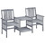 Patio Chair With Tea Table Gray, Wine Red A949-3061326