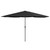 Garden Parasol Black Metal, Polyester Large Tiltable A949-47384