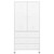 Wardrobe White Metal 35.4 x 19.7 x 70.9 in Wardrobe Rectangular A949-339614
