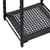 Storage Shelf Black Poly Rattan 11.8x11.8x47.2 in Storage Shelf A949-46974