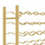 Wine Rack for 36 Bottles Gold Metal A949-340911