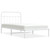 Bed Frame White Powder-Coated Steel Twin Bed Frame Rectangular A949-352622