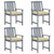 Patio Chairs with Cushions 4 pcs Gray Solid Acacia Wood A949-3061256