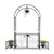 198.5*50*219cm Courtyard Arc Top With Door With Planting Frame Iron Art Iron Arch Black T575-S0671266120