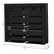 7 Tiers Portable Shoe Rack Closet Fabric Cover Shoe Storage Organizer Cabinet Black T575-S0671274016