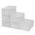 Shoe Storage Boxes 6 Pack Clear Plastic Stackable - White T575-S0671267129